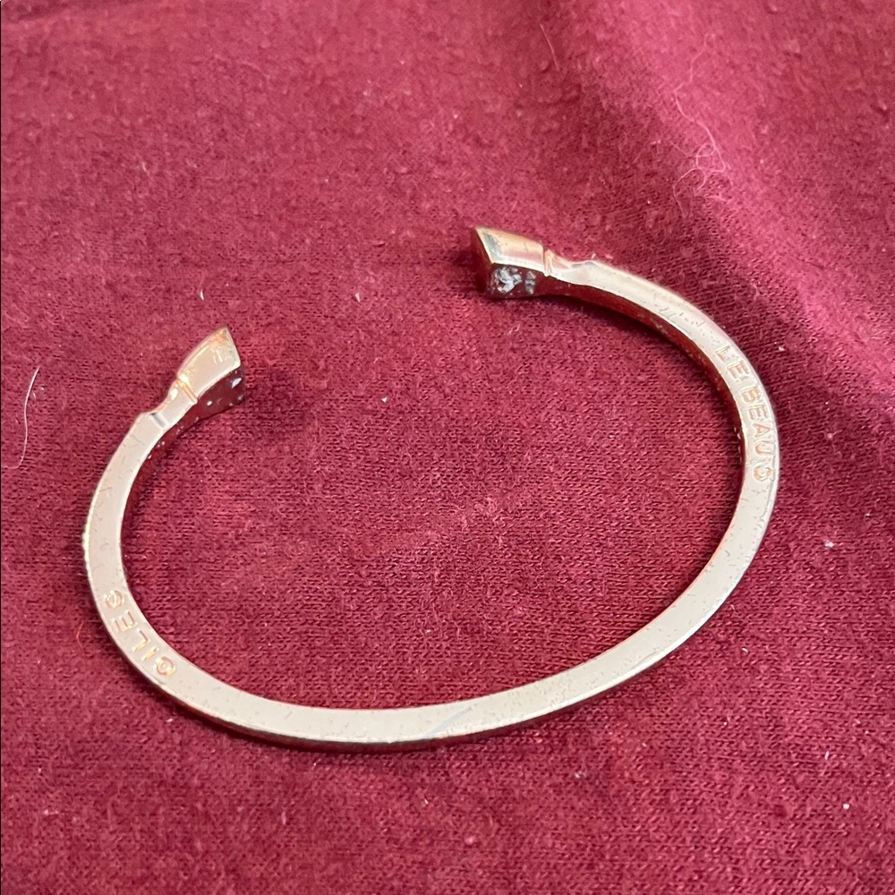 VINTAGE GILLES , LE BEAU 5 Elegant Gold Bangle Bracelet, stamped